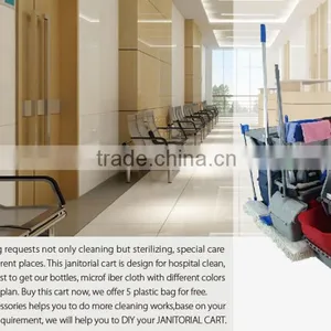 Plastic Hall Cleaning Mop Bucket Trolley thumbnail-2