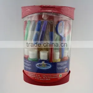 Creative Craft Kit,including Tempera Paint,glitter Glue, Brush,stencil Sheets,paint Trays,paper,stickers thumbnail-1