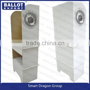 Hot Selling Double Deck Foldable Corrugate Voting Display Booth thumbnail-2