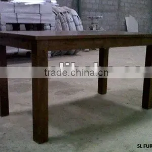 Dining Table With Plywood in Top - Wooden Dining Table thumbnail-1