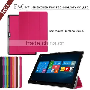 Hot Press Three Folding Case for Microsoft Surface Pro 4 Folio Case thumbnail-1