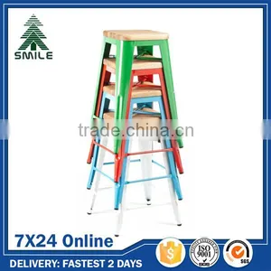 Wholesale Cheap White Red Green Stackable Metal Stools for Sale thumbnail-2
