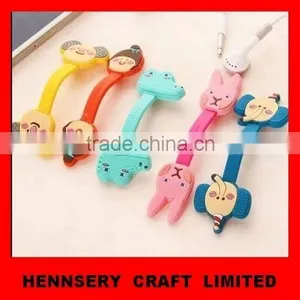 Customized Shape and Logo Soft Pvc Rubber Earphone Cable Holder Quality Choice thumbnail-3