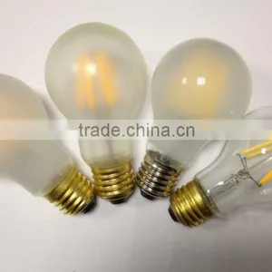 2015 NEW Led Bulb Lights Silicon Glass Frosted Cover Filament Bulbs Lighting Brass Base CE Warm White 2200K 2700K for USA thumbnail-1