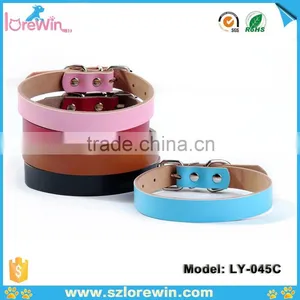 5 Color Options Cheap Personalised Leather Dog Collars thumbnail-1