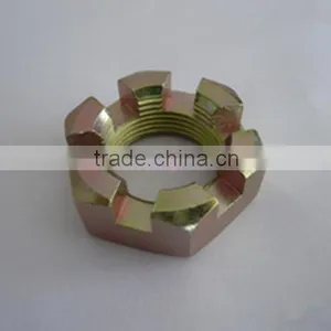 Manufacture Yellow Zinc Din935 Hex Slotted Nuts thumbnail-2