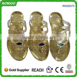 Latest Flat Shoe Women's PVC African Print Sandals thumbnail-1