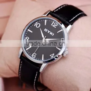 Classic Genuine Leather EYKI Brand Men Watches Water Resistant Women Quartz Watch thumbnail-3