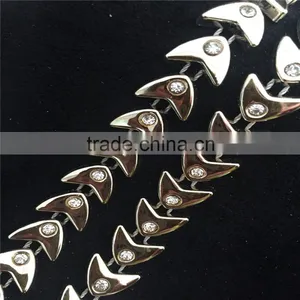 Fish Bone Shape Rhinestone Mesh Plastic Rhinestone Trimming Garment Accessories thumbnail-1