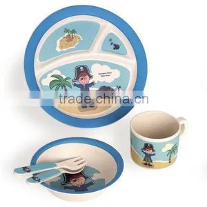 New Style Eco-friendly Bamboo Fiber Kids Dinnerware Set thumbnail-1