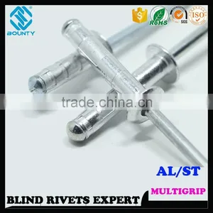 HIGH QUALITY FACTORY DOME HEAD ALUMINUM STEEL MULTI GRIP RIVETS thumbnail-6