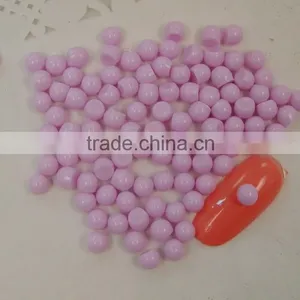 2015 New 5mm Candy Color Resin Beads Nail Flat Back Rhinestones Beautiful Resin Stone for Nails 3d Nail Art Decoration thumbnail-3