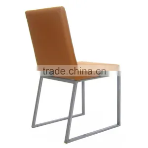 Silver Painting Metal Leg Dining Room Chair thumbnail-3