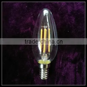 Glass Cover Candle C35 E14 5W LED Filament Bulb Warm White 2200K-3500K thumbnail-1