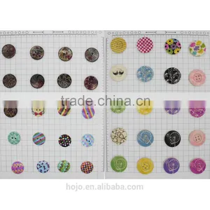 Colorful White Wooden Button 2.5cm 8pcs for Kids Clothes thumbnail-3