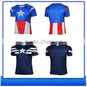 Bodybuilding Short Sleeve Marvel Cotton T Shirt Hot Items thumbnail-2