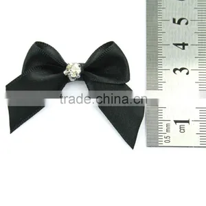 Black Ribbon Bows With Rhinestone thumbnail-3