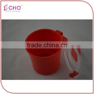 Microwave Plastic Safe Soup Mug With Handle and Vent/Noodle Bowl With Lid and Spoon/Microwave Rice Cooker thumbnail-5