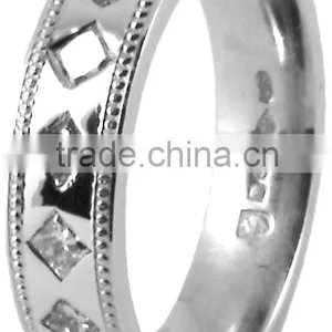 Palladium Diamond Wedding Bands thumbnail-1