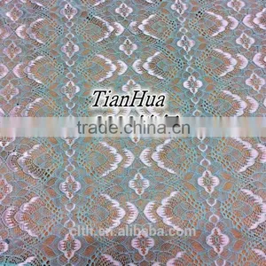 Latest Jacquard Lace Fabric Raschel Popular Lace Fabric for Fashion Dress thumbnail-1