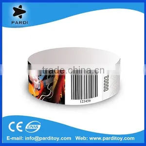 10inch Long Disposable Promo Tyvek Material Paper Wristbands Quality Choice thumbnail-1