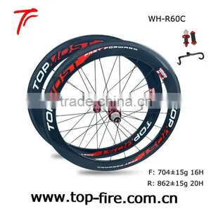 OEM 60mm Full Carbon Clincher Road Bike Wheels Set thumbnail-1