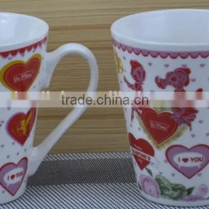 11OZ Abstract Butterfly Design Full Decal Print Tea Cups, Shiny Surface Porcelain Mug, KL5016-323D thumbnail-2