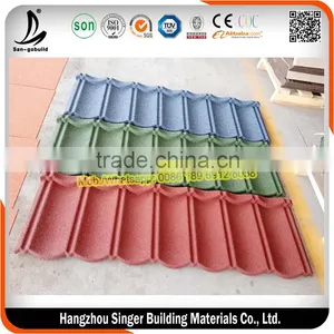 SGB Aluminum Zinc Panel Colorful Stone Coated Steel Roofing thumbnail-3