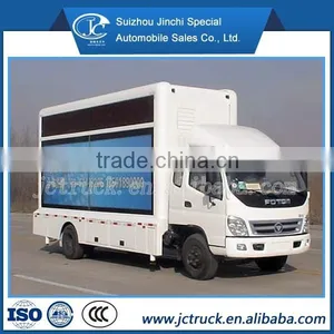 FOTON 4X2 100hp Minintype Ad Truck,Outdoor Mobile Advertising LED Display Screen Truck thumbnail-1