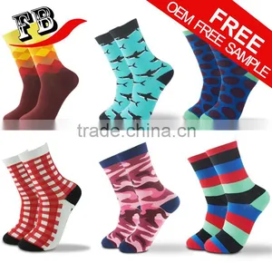 Custom Logo Dress Socks Long Sock High Quality Happy Knitted Socks thumbnail-1