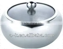 Stainless Steel Bowl With Glass Lid thumbnail-1