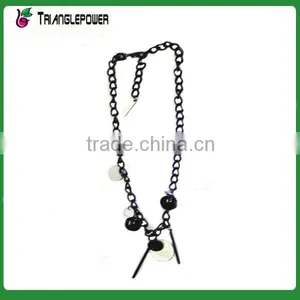 Fashion Metal Multi-layer Chain Necklace With Tassels and Rhinestones thumbnail-3