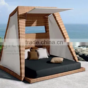 Evergreen Wicker Furniture - Patio Wicker Furniture Outdoor Sunbed thumbnail-1