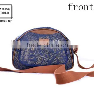 Classical Chinese Handmade Folk Style Ladies Canvas Messenger Bag thumbnail-1
