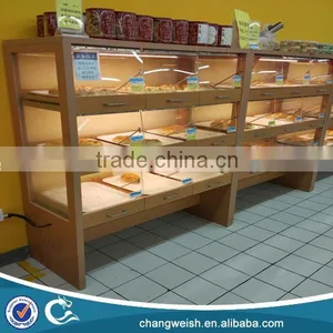 Food Display Rack/wood Bread Display Rack for Supermarket and Store thumbnail-4