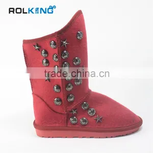 Knee Fashion 100% Wool Felt Boots,woman Shoes thumbnail-1