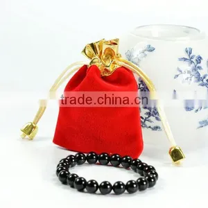 Fancy Gift Drawstring Gold or Silver Metallic Pouches thumbnail-3