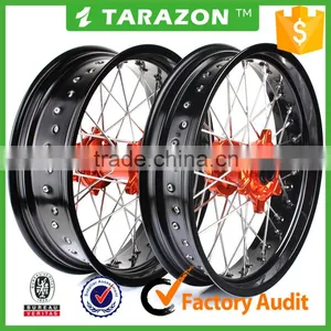 17 Inch Forge Motorcycle Spoke Wheel Sets for KTM Supermoto thumbnail-1