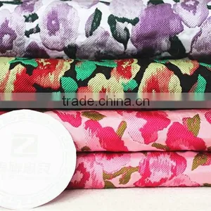 3D Flower Jacquard Fabric for Special Women's Fashion Dresses thumbnail-3