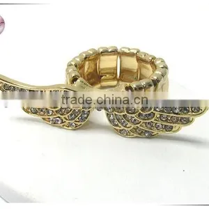 Crystal Deco Angel Wing Stretch Ring thumbnail-1