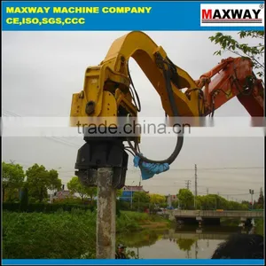 MAXWAY Hydraulic High Frequency Vibratory Pile Drawing Machine for Cement Pile , Cement Pile Machine , Model: DZJ250 thumbnail-1