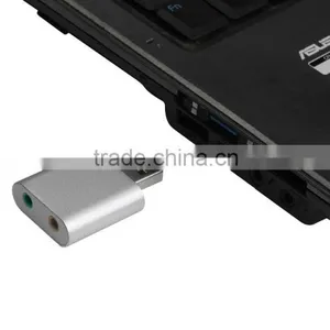 Aluminum Alloy Sound Card Adapter, Virtual 7.1 Channel Usb Sound Adapter, 7.1 Channel Sound Card thumbnail-3