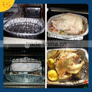 Foil Containers Oval Quality Aluminium Turkey Roasting Tray Aluminum Foil Roaser Pan thumbnail-1