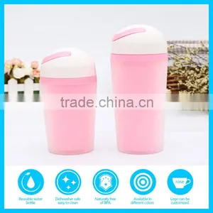 Bpa Free Colorful Portable Plastic Double Wall Sport Water Bottle for Gift thumbnail-1