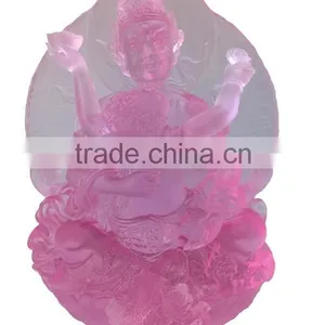 WF222 Glass Crafts-tibetan Buddha Statue of Fortune thumbnail-1