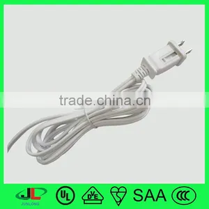 2 Pin Electric Plug UL USA White Plug Extension Cord With Fuse thumbnail-2