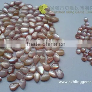 Hot Seller Semi Precious Gemstone Pink MOP Pearshape& Cab thumbnail-1