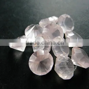 14-14.5mm Round Faceted Cut Natural Pink Rose Quartz Semi Precious Loose Stone Gemstone DIY Ring Earrings Cabochon 4110106 thumbnail-3