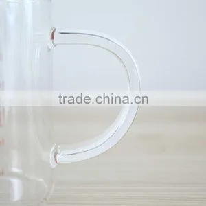 China Supplier Clear Glass Measuring Cup With Handle Handmade Glassware OEM ODM 250ml thumbnail-2