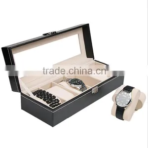 Chinese Factories Wholesale Custom PU Leather Jewelry Box, Black 6 Gift Box thumbnail-1